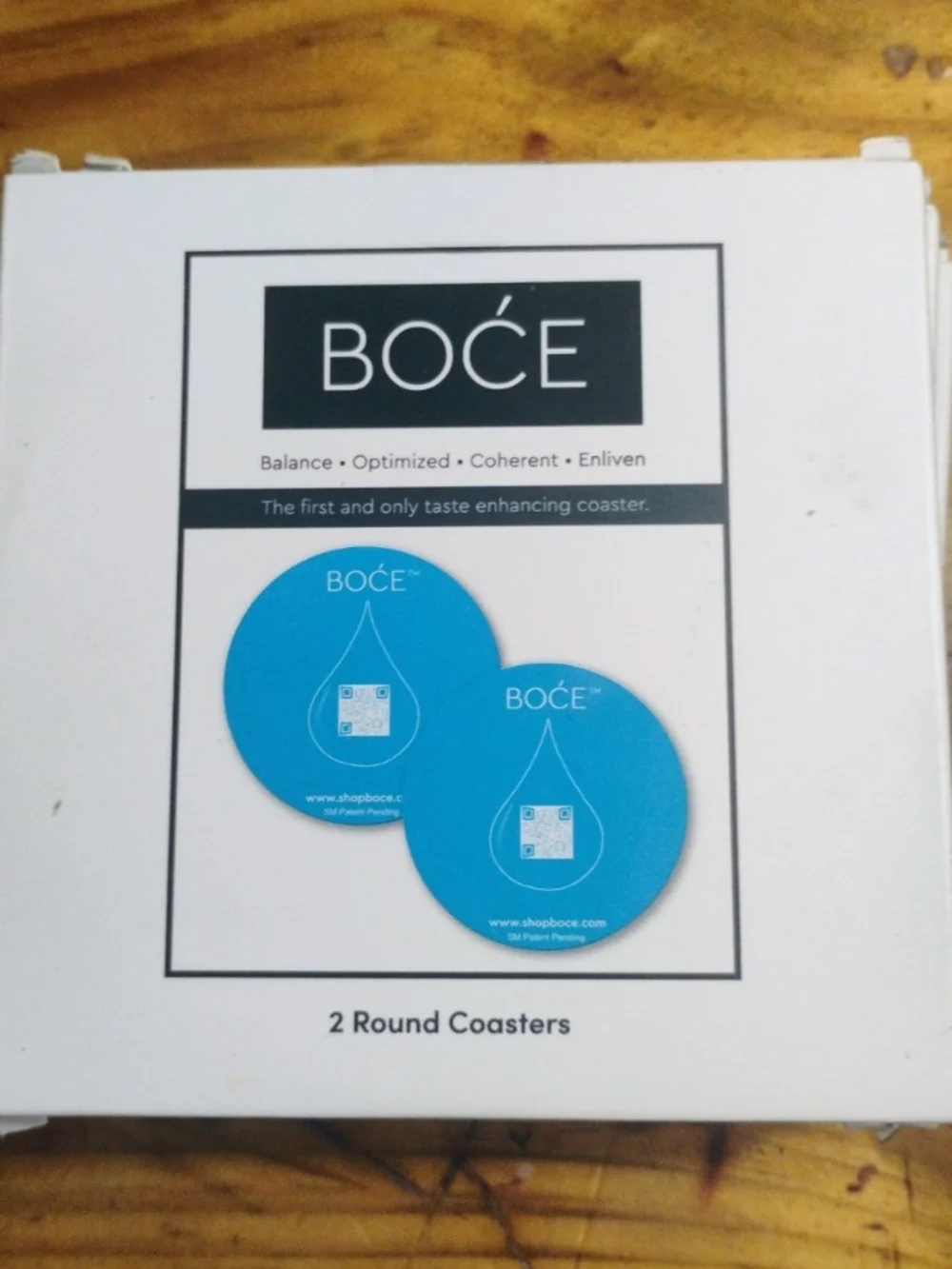 Boce Drink Taste Enhancing Bar Coasters Set 4 Coffee Wine Spirit Tea Unique Gift
